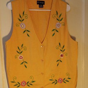 DD Designs cotton/linen blend vest for women size 1x